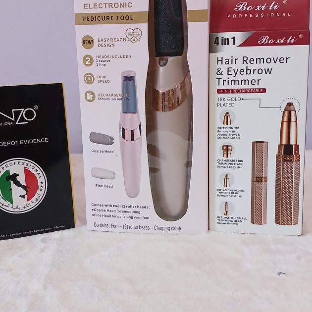 جهاز إزالة الشعر 4في1 وجهاز تقشير القدمين
